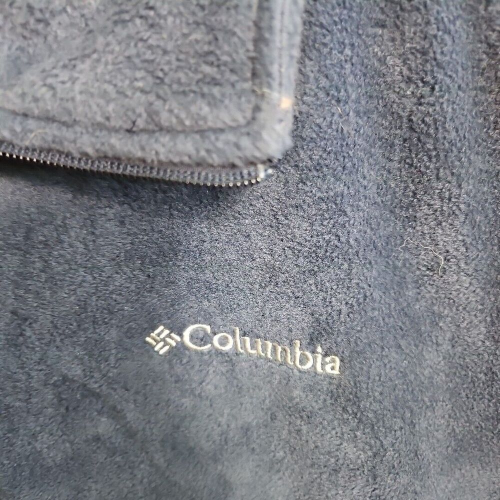 Columbia Men’s 2XL Fleece Zip Vest Navy Blue - Picture 3 of 10